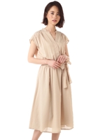 フェミニンシャツワンピース/ネイビーストライプ1(121)