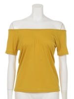 【LATINA】無地×ボーダーオフショルダーTシャツ/PK