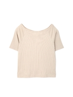 [ウォッシャブル]Ｃモダール針抜きスムースカットソー/ネイビー(120)