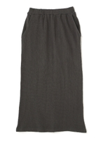 裏毛タイトマキシスカート/すみ黒(010)