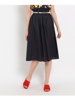 〔洗える〕タイプライターギャザースカート/イエロー(032)