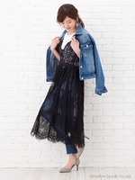 【Marie Hill】総レースロング丈キャミワンピース/ホワイト