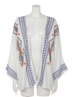 【anap mimpi】カラー刺繍エスニックカーディガン/NVY