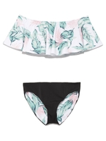 オフショルダーラッフルビキニ/PNK