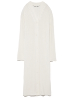 パイピングシフォンロングカーディガン/GRN