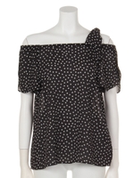 ワンショルダーブラウス(ドット)/ドット