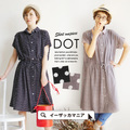 プティドット ウエストギャザーシャツワンピース