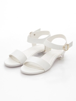 クリアヒールフラットサンダル/WHITE