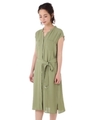 スキッパーシャツワンピース/ライトカーキ(180)