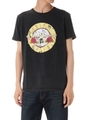 【AZUL by moussy】GUNSローズアイコンクルーネック半袖T/BLK