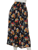 【anap mimpi】レトロ柄ワイドパンツ/WH