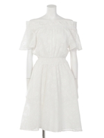 【sw】Rayコラボレースオフショルワンピース/オフホワイト