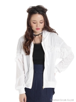 レースフリルパーカー/ピンク