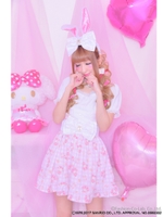 [マイメロディ×マイスウィートピアノコラボ]ギンガムチェックエプロンワンピ♪♪/ベビーピンク