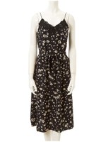 レースフラワーキャミワンピース/ブラウン