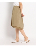 〔洗える〕リバーシブルフレアスカート/オフホワイト(003)