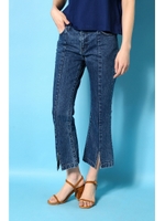 【AZUL by moussy】クロップドフレアデニム/BLU