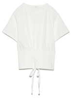 【emmi atelier】コルセットカットソー/WHT