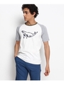 くじらフロッキー配色Tシャツ/ホワイト(001)
