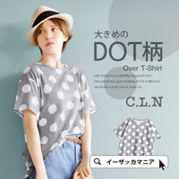 ポルカドット オーバーTシャツ