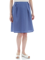 リネンライクスカート/ブルー(110)