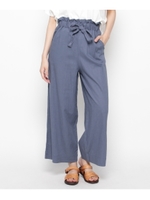 麻混ワイドイージーパンツ/ネイビー(093)