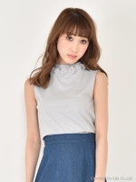 フラワーカットTOPS/ネイビー