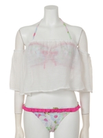 [shore kulani]シャーリングビキニブラウス付き3点セット/PUR