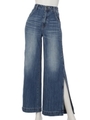 ロングスリットワイドJ/W DENIM PT/BLU