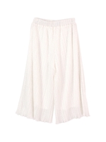 プリーツレースパンツ/ホワイト