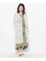 マーガレットプリントローブカーディガン/ネイビー(193)