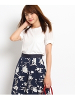 メッシュスリーブ&バックリングカットソー/ネイビー(093)