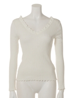 バッククロスニットトップス/WHT