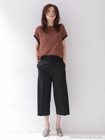 コットンサテンガウチョ/ブラック