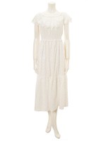 コットンレースマキシワンピース/ネイビー