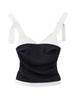 レイヤードビスチェトップス/ブラック