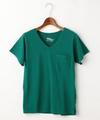 USAコットンVネックTシャツ