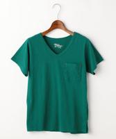 USAコットンVネックTシャツ