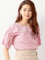 〓★JOC ボーダー シャーリング刺繍 ブラウス/COBALT