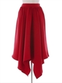 イレギュラーヘムスカート/レッド