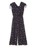 レトロフラワーオールインワン/ネイビー(120)