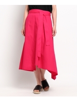 イレギュラーヘムカラースカート/ラズベリーピンク(073)