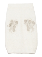 ハンドエンブロニットスカート/WHT