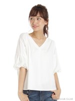 バルーンカットトップス/グリーン