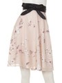 モノトーンフラワーオパールスカート/グレイッシュピンク