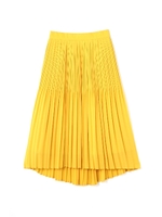 シフォンプリーツランダムヘムスカート/ボルドー(070)