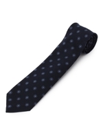 FRANCO BASSI ウールシルク小紋柄ネクタイ/ブルー系(798)