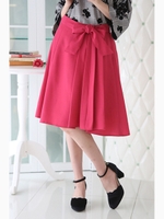 イレギュラーヘムウエストリボンミディSK　2/グリーン2