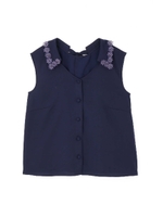 オフショルエンブロイカラーブラウス　/ホワイト(030)