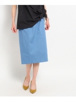 ストレートカジュアルスカート/ブルー系(092)